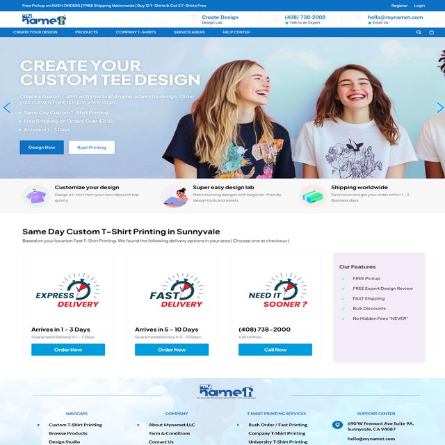 My NameT website designed by Ekansha Technologies