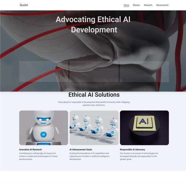 Suchir.AI website designed by Ekansha Technologies