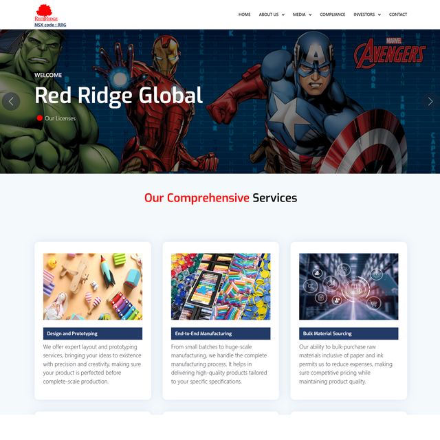 Red Ridge Global website designed by Ekansha Technologies